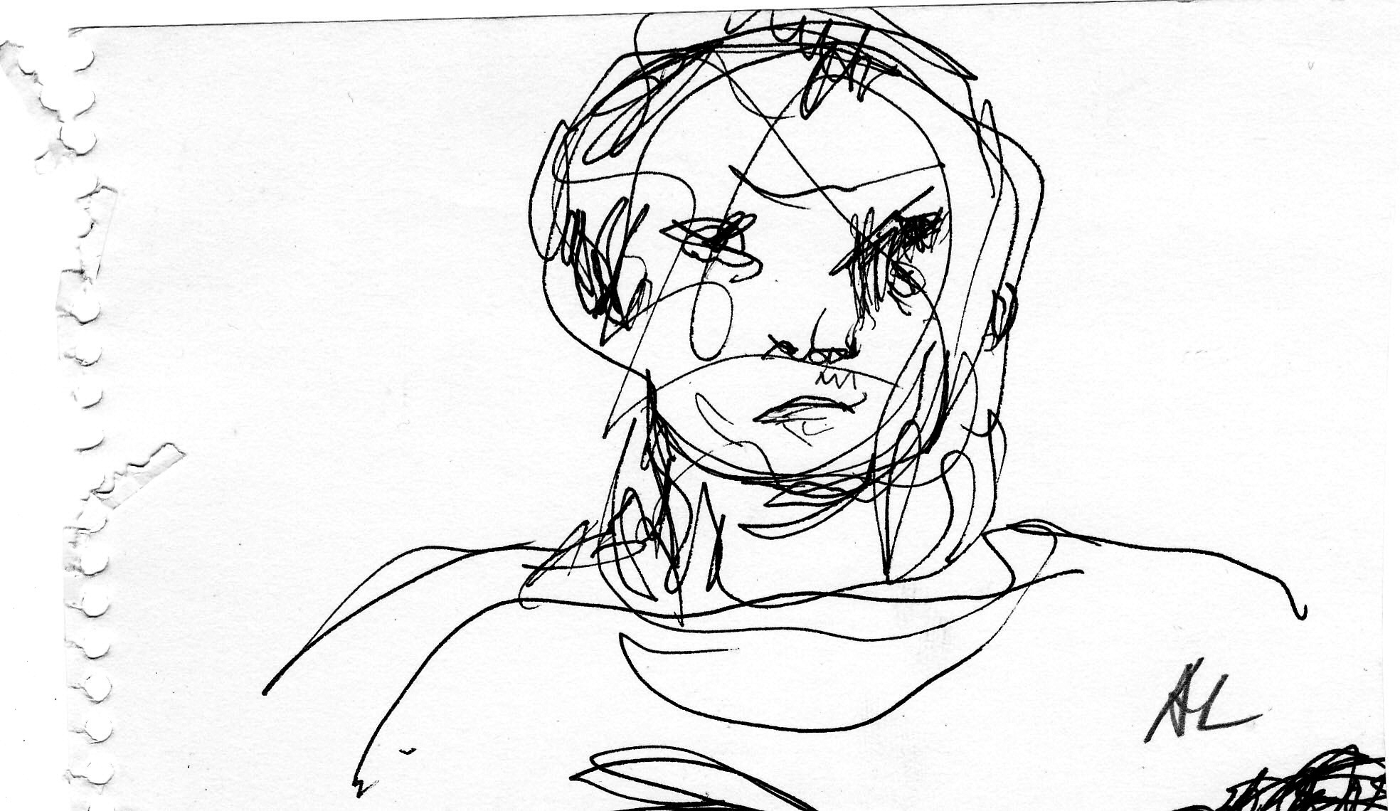 Zelfportretje, 15 x 10 cm