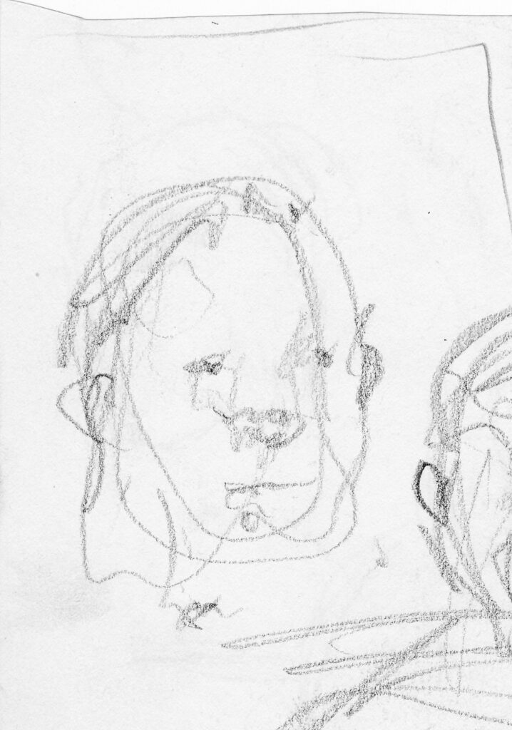 Zelfportretje, 14 x 10 cm