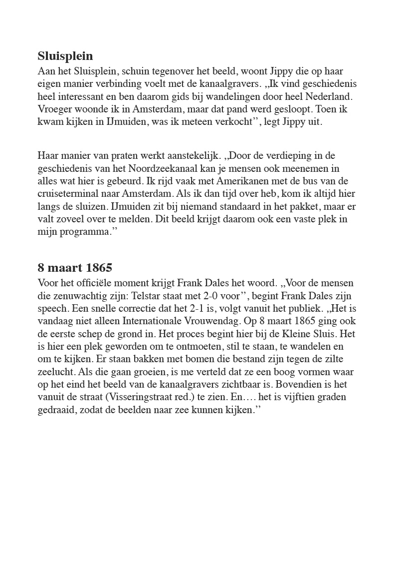 IJmuider Courant kanaalgravers onthulling