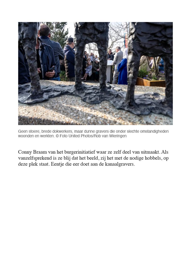 IJmuider Courant kanaalgravers onthulling